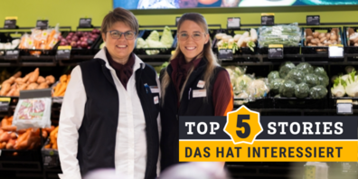 Der Artikel zur neuen Uzner Migros hat im Oktober 2025 am meisten interessiert. Auf dem Bild: Filialleiterin Bettina Gyr (l.) und ihre Stellvertreterin Melinda Stanojevic.