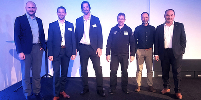 (v.li.) Michael Rauchenstein, Philipp Simmen, Dominik Riederer, Patrick Merle, Lukas Inderbitzin, Guido Cavelti.