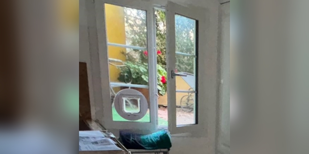 Vermutlich wurde das Küchenfenster durch die Katzenklappe geöffnet.