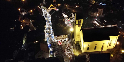 Einmalig: Mit Schnee ist das weihnachtliche Winterwunderland perfekt.