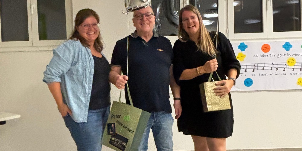 40 Jahre: v. l. n. r. Doris Spreiter (40), Peter Vonbank, Monja Schneider (40)