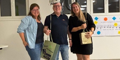40 Jahre: v. l. n. r. Doris Spreiter (40), Peter Vonbank, Monja Schneider (40)