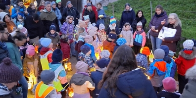 Während dem Laternenumzug...