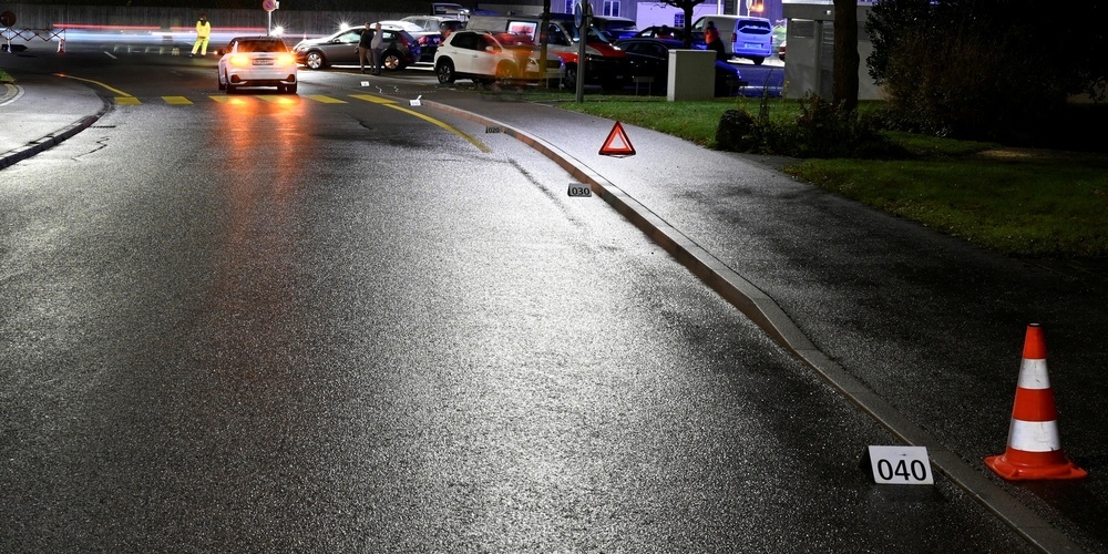 Verkehrsunfall auf einem Fussgängerstreifen