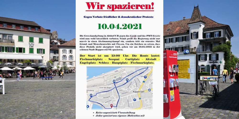 Der «Spaziergang» soll beim Fischmarktplatz starten und durch die Rapperswiler Altstadt führen.