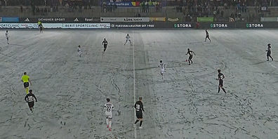 Im Schneetreiben gingen die Äbtestädter unter. 