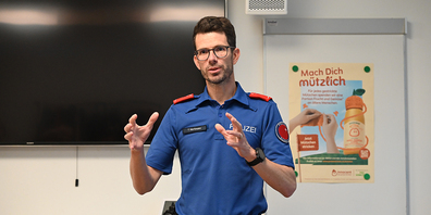 Thomas Hürlimann von der Kantonspolizei stand für Fragen zur Verfügung.