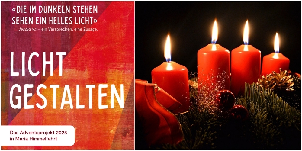 Das Adventsprojekt 2025 hat das Motto: «Mit Licht gestalten und Lichtgestalten Raum geben».