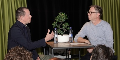 Tourismusdirektor Tobias Treichler (l.) im Talk mit André Batt.