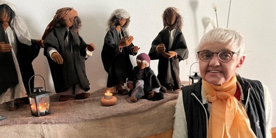 Die Grüningerin Ursula Hofmann gestaltet Krippenfiguren in beachtlicher Grösse.