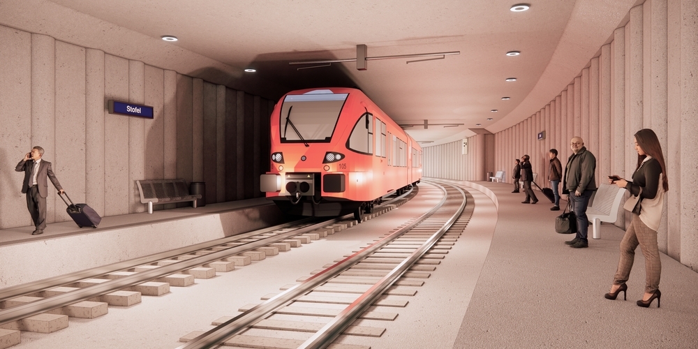 Bei der unterirdischen Haltestelle Stofel wurden verschiedene bauliche Lösungen geprüft.