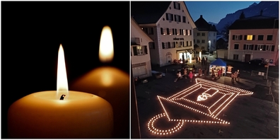 Die Aktion «1 Million Sterne» fand bisher auf dem Rathausplatz Schänis statt.