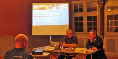Referent Dr. Thomas Joller und Gesprächsleiter Patrick Ziltener.