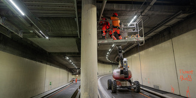 Arbeiten an Tunnel und Anschlüssen: 2025 wurden Beläge, Technik und Sicherheit umfassend erneuert.