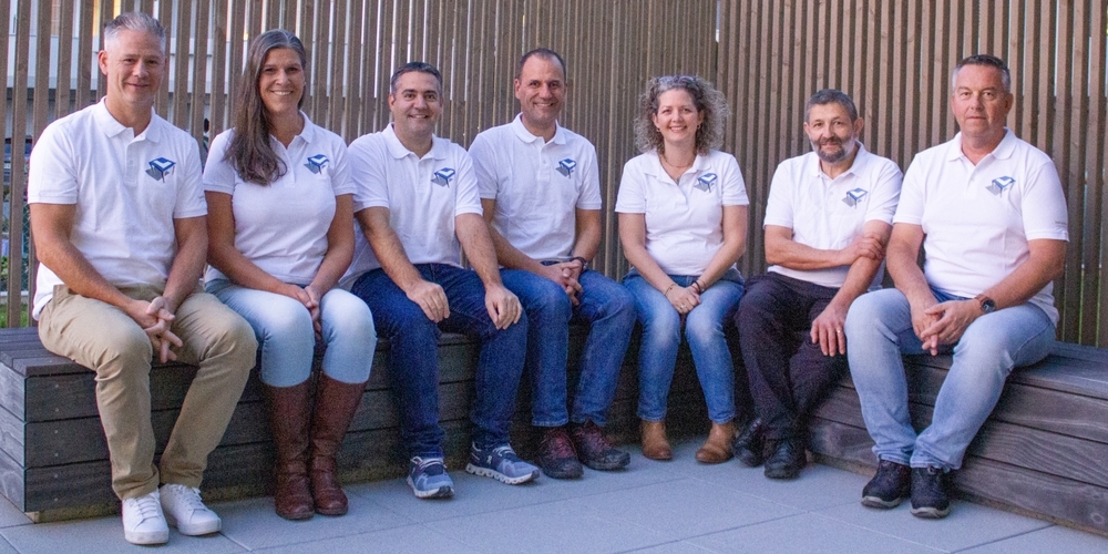 Neues OK: (v.l.n.r.) André Bachmann (Sponsoring), Beatrice Helbling (Marketing), Patrick Oberholzer (Sicherheit, Transport), Martin Amman (OK-Präsident), Yasmin Kistler (Geschäftsstelle), Franz Betschart (Gastronomie) und Urs Egli (Bau, Infrastruktur).