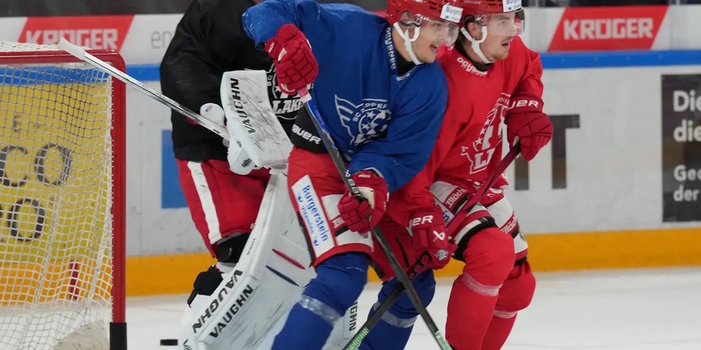 Lakers-Cracks beim Training vor den Spielen am Wochenende gegen Bern und Kloten. Mehrere Spieler werden verletzungsbedingt nicht mittun können.