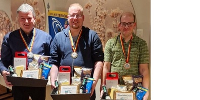 Die Sieger der Jahresmeisterschaft 2025 (v.l.):  P. Jung, D. Schläpfer und Th. Heuberger