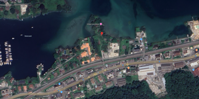 Das Gebiet «Im Schilf» – dort wo die rote Markierung steht.