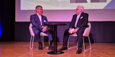 Peter Spuhler, Verwaltungsratspräsident Stadler Rail und Klaus Brammertz, Präsident AGV Rheintal