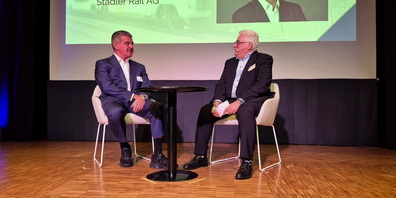 Peter Spuhler, Verwaltungsratspräsident Stadler Rail, und Klaus Brammertz, Präsident AGV Rheintal
