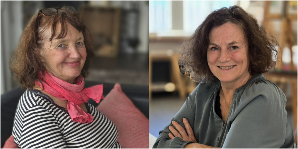 Zum Ursprung hingewandt – Rita Reck (l.) und Barbara Serfoezoe stellen gemeinsam in Amden aus.