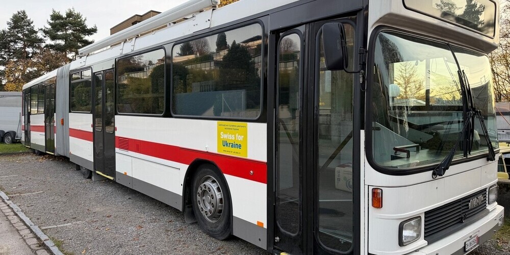 Mobile VBSG-Kinderstube: Der umgebaute Eventbus unterstützt Kinder in der Ukraine.