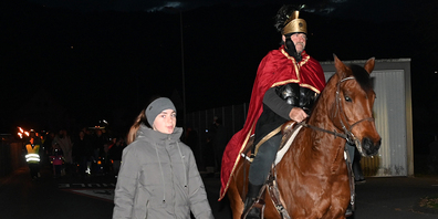Die Figur des Heiligen Martin, des Kirchenpatrons der Pfarrei Galgenen, wurde ins Jubiläumsjahr einbezogen.
