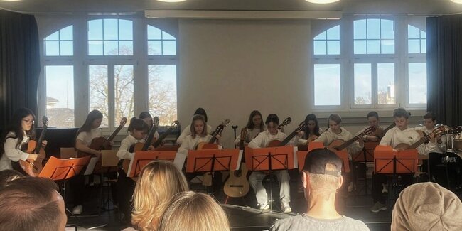 Das Ensemble Flying Notes beim diesjährigen RhyContest in Rheineck.