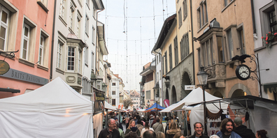Auch dieses Jahr herrschte auf dem Martinimarkt in der Schaffhauser Altstadt eine ausgelassene Stimmung.