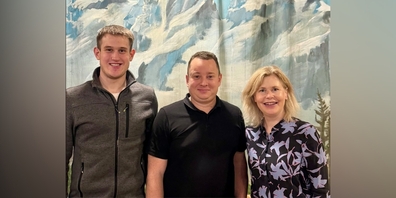 Präsident Marc Keller, Gemeinderatskandidat Ronny Roth, Ständerätin Esther Friedli (v.l.n.r)