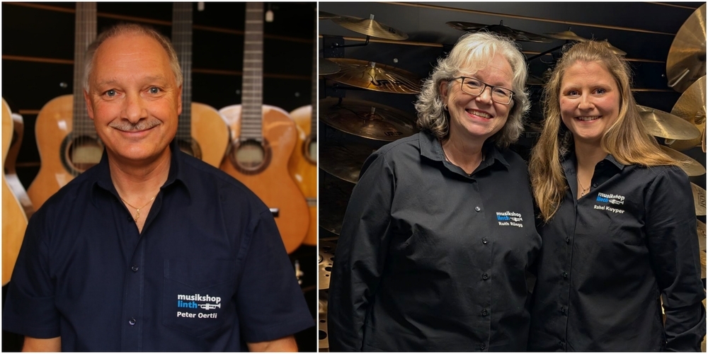Peter Oertli tritt als Co-Geschäftsleiter zurück. Ab 2026 führen Ruth Rüegg Oertli (l.) und Rahel Kuyper-Gnädinger (r.) den Musikshop.