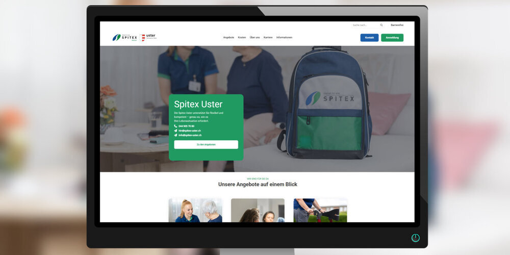 An der neuen Homepage haben Mitarbeitende der Spitex Uster mitgewirkt.