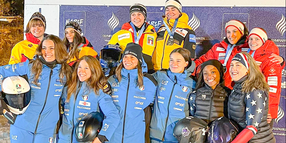 Zwei Podestplätze für Andrea Schlatter (hinten rechts) und Selina Isler.