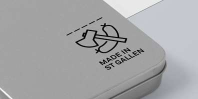 Für Produkte, die im Kanton St. Gallen hergestellt werden, gibt es eine eine offizielle Herkunftsbezeichnung. (Gegenstand mit offiziellem Logo)