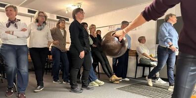 TGT-Fitnessfrauen in Waldkirch beim Kegelspass.