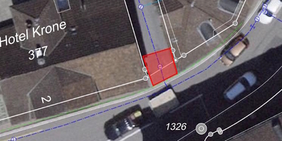 Diese Karten zeigt den Abschnitt der Reparaturarbeiten und der Sperrung.