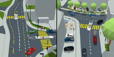 Aus der Abstimmungsbroschüre. Links: Knoten Gaster-Benknerstrasse, Rechts: Kreuzung Dorf- Uznacherstrasse