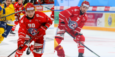 Die beiden Lakers-Verteidiger Julius Honka und Luca Capaul (r.) sind nach Auskurierung ihrer Verletzungen wieder einsatzfähig.