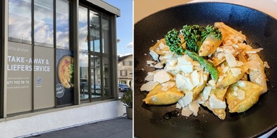 Ein Genuss fürs Büro und für Zuhause - Spargelravioli als Take-away oder per Lieferservice.