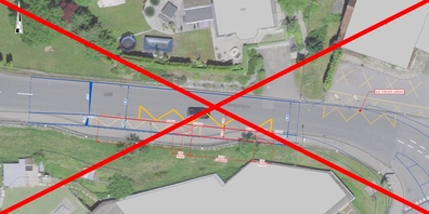 Die südliche Haltekante der Uzner Bushaltestelle «Uznabergstrasse» sollte ursprünglich verlegt und ausgebaut werden, die nördliche Haltekante ersatzlos entfallen. Nun werden beide Haltestellen gestrichen.