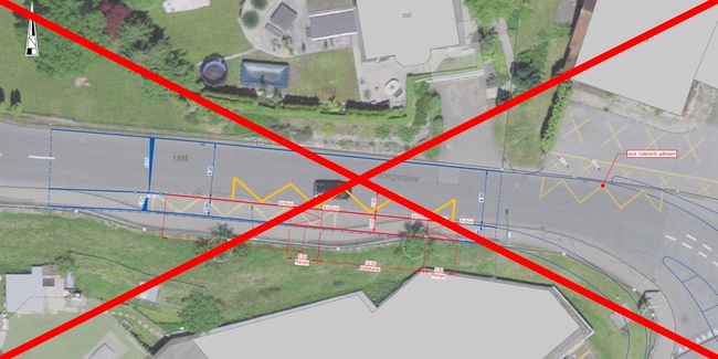 Die südliche Haltekante der Uzner Bushaltestelle «Uznabergstrasse» sollte ursprünglich verlegt und ausgebaut werden, die nördliche Haltekante ersatzlos entfallen. Nun werden beide Haltestellen gestrichen.