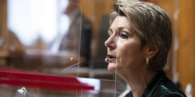 Die St.Galler Bundesrätin Karin Keller-Sutter plädiert für die Annahme des PMT-Bundesgesetzes. (Archivbild)