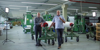 Burghard Schneider und Stefan Walser sprechen in der Cilander-Doku