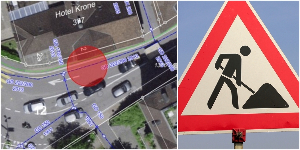 Die Wasserleitung in der Ochsenkreuzung hat ein Leck, das geflickt werden muss.