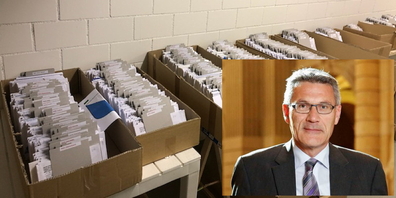 Pirmin Schwander, Unterschriftenbögen im Initiativ-Büro