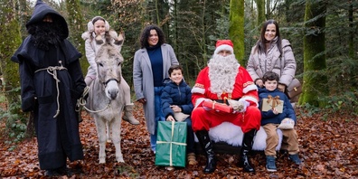 Als Samichlaus verkleidet besuchte Pascal «Zubi» Zuberbühler Familien, darunter auch im Zürcher Oberland.