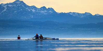 Der Ostschweizer Hausberg Säntis ist vom Bodensee aus zu sehen. (Archivbild)