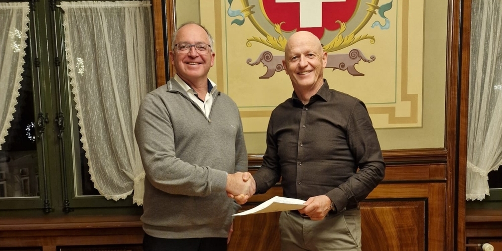 Wollen Wohnen bezahlbar machen: Philippe Jolly, Präsident Ortsgemeinde Weesen (l.), und Rolf Luchsinger, Präsident Baugenossenschaft Glarus.