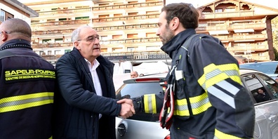 Bundespräsident Guy Parmelin in Crans-Montana. Er hat den 9. Januar als nationalen Trauertag ausgerufen.