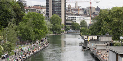 Der Oberwasserkanal muss für die Bauarbeiten gesenkt werden; Schwimmen und Baden ist bis Ende April nicht erlaubt. (Archivbild)
